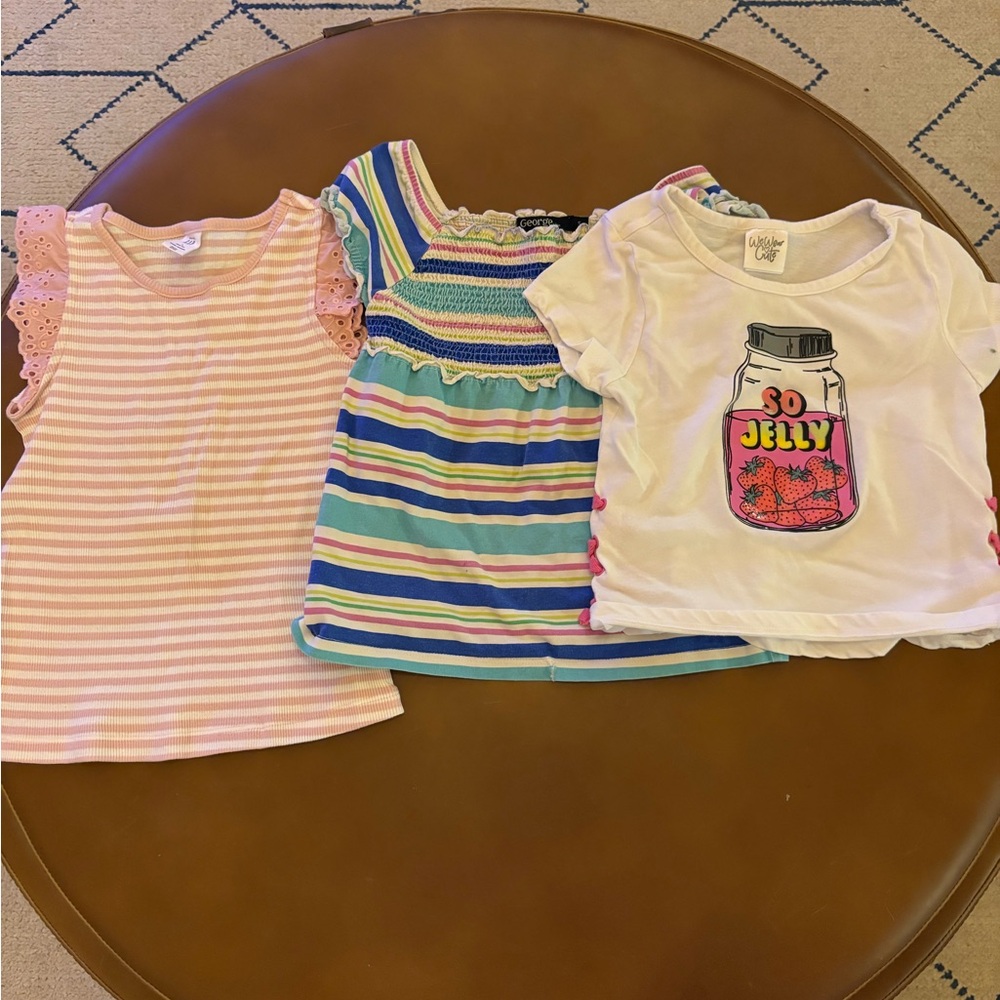 GAP Kids Pink, Multicolor, and White Tee Set